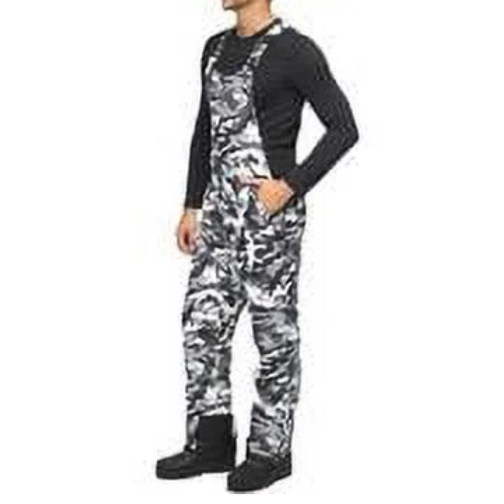 ARCTIX unisex Black and Gray Camouflage insulated snow Bib Overalls
